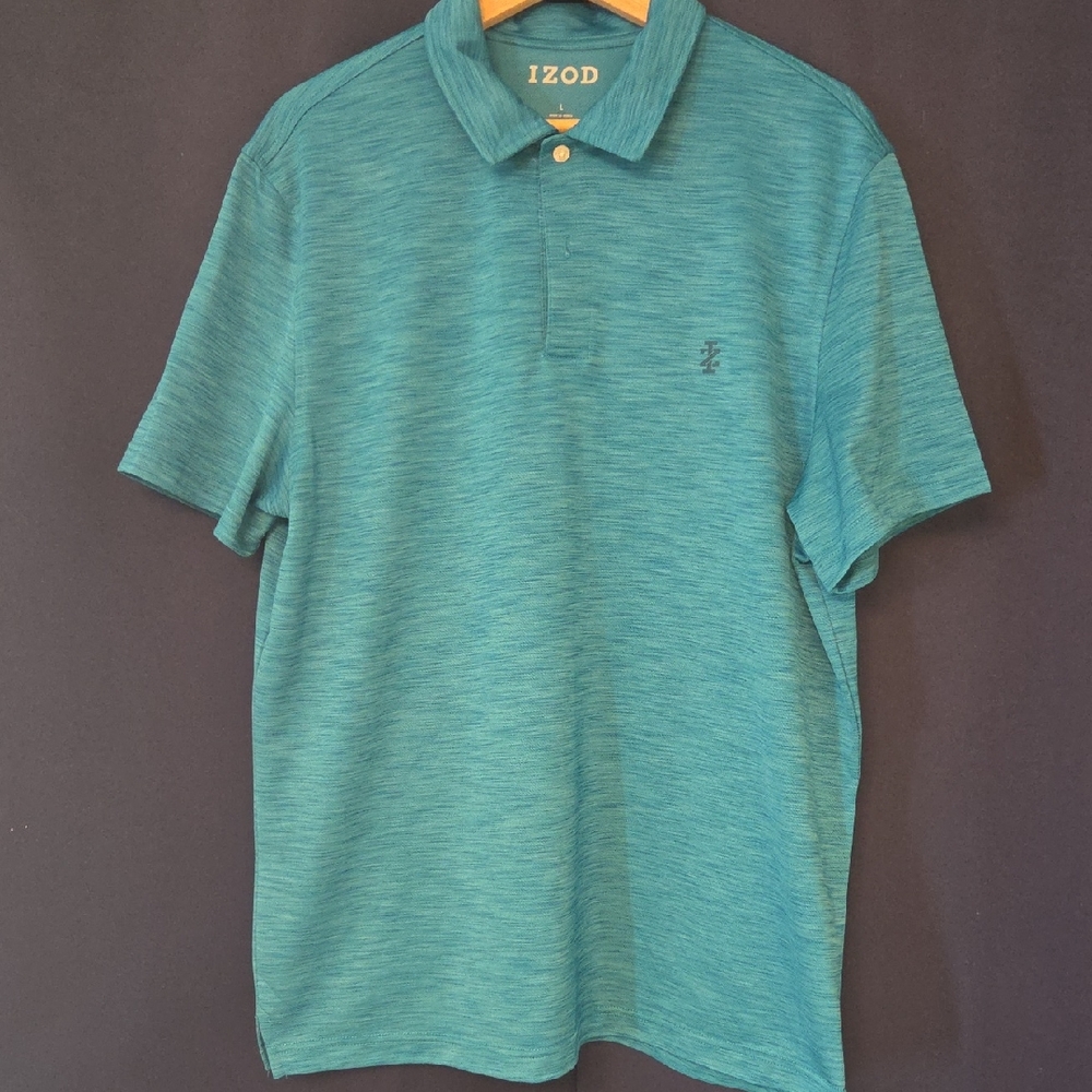 Izod‎ Men's Teal/Sea Green Heather Polo